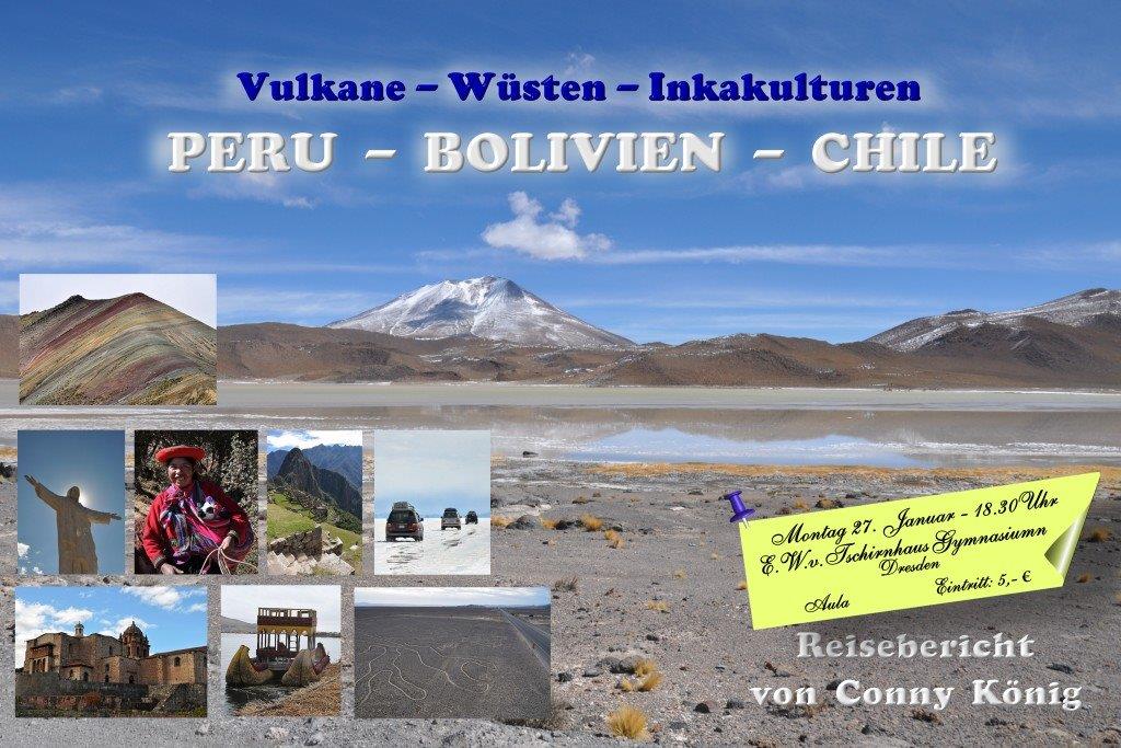 Plakat Peru Bolivien Chile