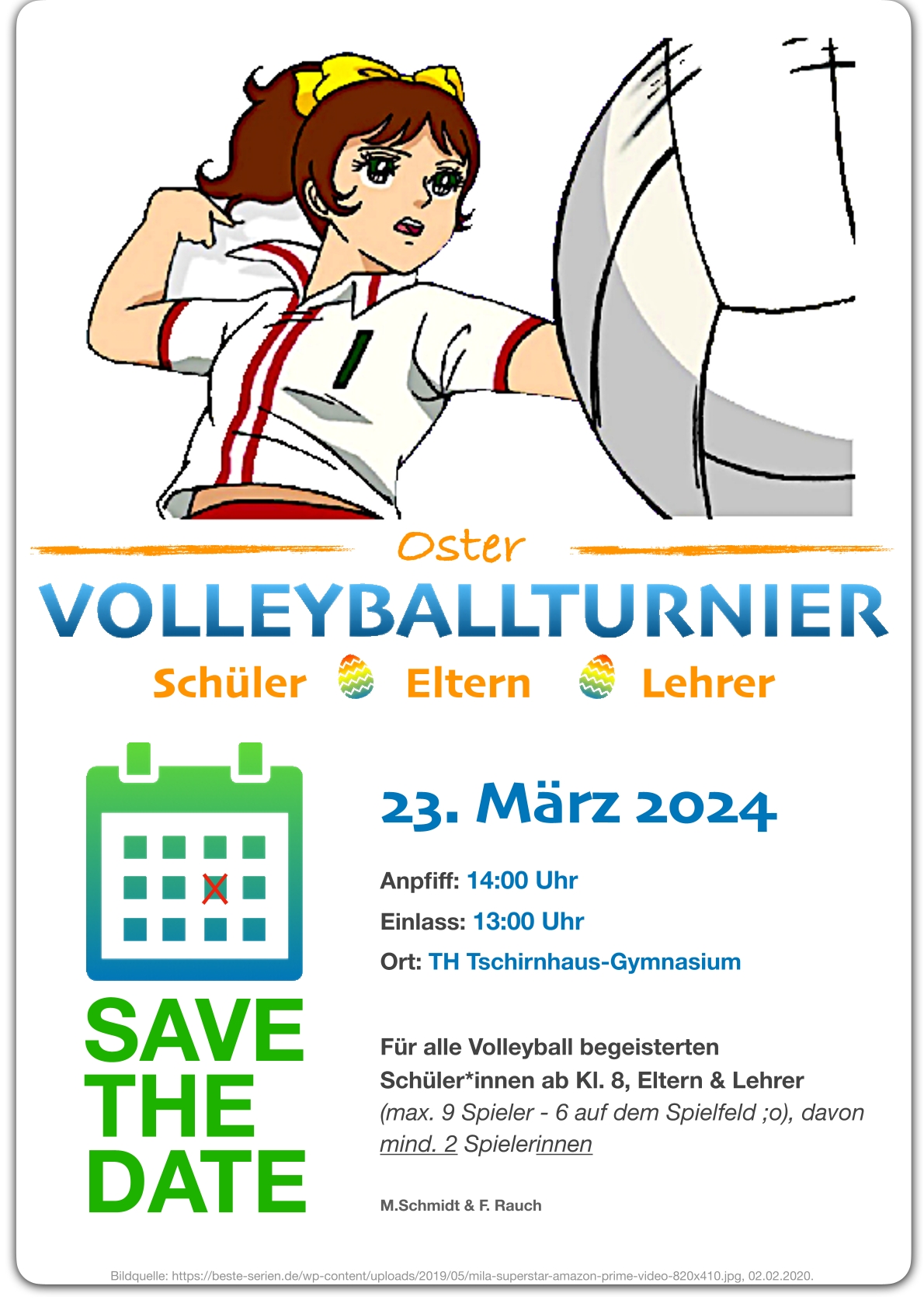 Flyer Volleyballturnier Ostern 2024 SaveTheDate 1